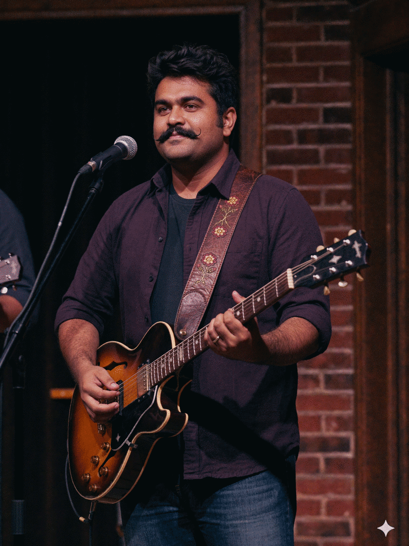 Jai Shankar performing on stage