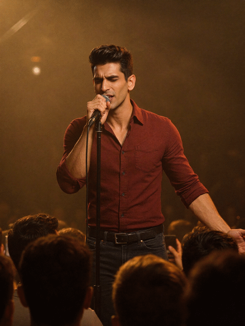 Madan Prasad performing on stage